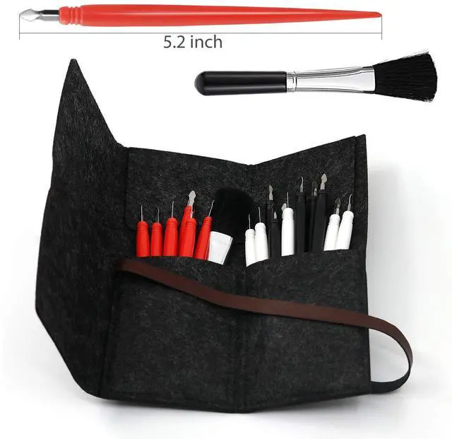 Alt view image 5 of 7 - 18 Pieces Scratch Art Tools, Scratching Drawing Color Pen Dual Tip / Scratch Paper Stick Stylus Tools Bag for Adults & Teens Art Paper Painting, Pen with Clean Brush Crafts Set