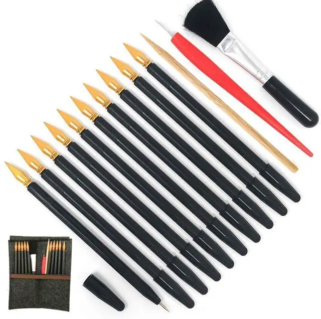 Main image of Scratch Tools, Scratch Color Pen Dual Tip Scratch Coloring Stylus Paper Art Set for for Adult Kids Painting Art 14 PCS