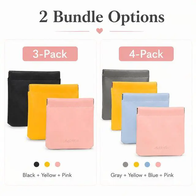 Alt view image 2 of 6 - 4 Pack Mini PU Leather Squeeze Coin Purse, Small Makeup Bag for Purse, Snap Cosmetic Pouch Purse Organizer for Lipstick Earbuds Jewelry Coins Cards