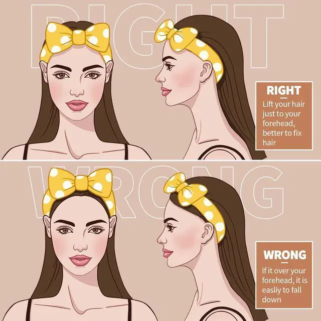 Alt view image 6 of 6 - 5pcs Makeup Headband with Removable Bow, Spa Headband for Washing Face for Teen Girls Women, Gifts Basket for Teens Girls Party, Skin Care Washing Hairband