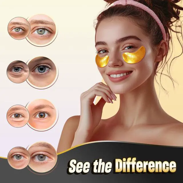 Alt view image 3 of 7 - 24K Gold Under Eye Patches - 60 Pack Eye Masks