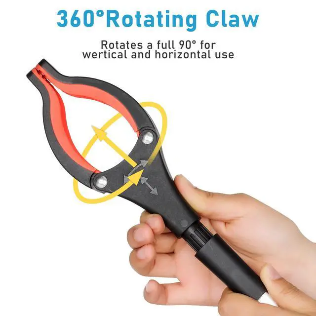 Alt view image 3 of 7 - Grabber Reacher Tool, Orange, 32", Foldable