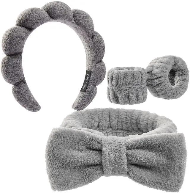 Main image of Headbands for Women - Spa Headband and Wristband Set - Headband for Washing Face,Facial Mask,Makeup and Skin Care,Gifts for Women and Teen Girl Gifts Trendy Stuff