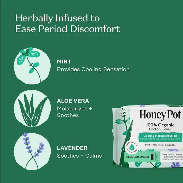 Alt view image 3 of 7 - Cooling Herbal - Panty Liners for Women
