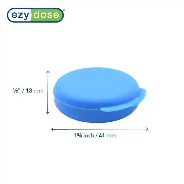 Alt view image 2 of 6 - Daily Round, Compact, Small, Disrcrete, Portable On-The-Go Pocket Pharmacy, Pill Box, Organizer and Vitamin Containers, Snap Shut Lids, Travel Friendly, Colors May Vary, 2 Pack, BPA Free