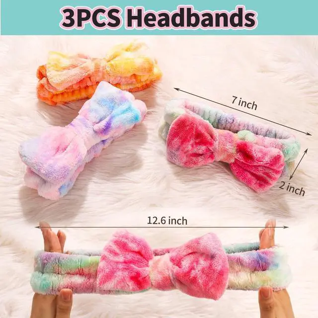 Alt view image 2 of 7 - Spa Headband, 6pcs Makeup Headbands & Hair Ties, for Women Girls