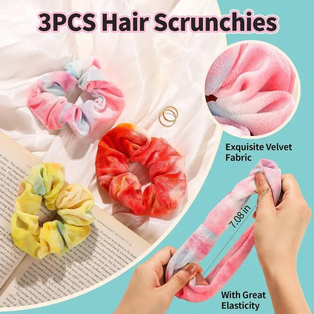 Alt view image 3 of 7 - Spa Headband, 6pcs Makeup Headbands & Hair Ties, for Women Girls
