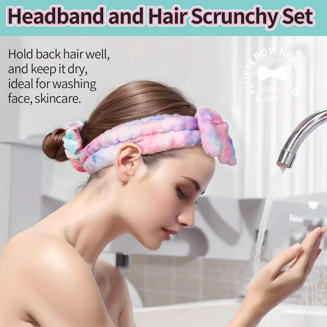 Alt view image 4 of 7 - Spa Headband, 6pcs Makeup Headbands & Hair Ties, for Women Girls