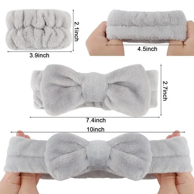 Alt view image 6 of 7 - 6PCS Spa Headband and Wristbands Set, Face Wash Headband Wrist Bands for Washing Face Makeup Skincare Hair Band Skin Care Accessories Tools