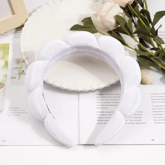 Alt view image 2 of 6 - Spa Headband for Washing Face Makeup Skincare Soft Sponge Hair band