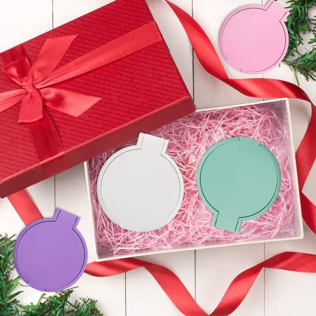 Alt view image 7 of 7 - 12P Mini Folding Mirror Round Compact Mini Handheld Makeup Mirror