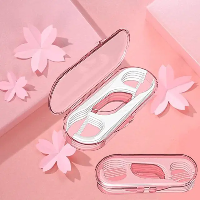 Alt view image 5 of 7 - Flosser Dispenser Dental Floss Case Travel Floss Professional Toothpicks Sticks with Travel Case Superfine Floss Picks Dental Picks for Teeth Cleaning