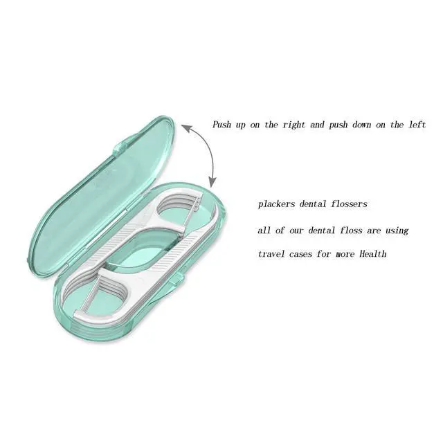 Alt view image 6 of 7 - Flosser Dispenser Dental Floss Case Travel Floss Professional Toothpicks Sticks with Travel Case Superfine Floss Picks Dental Picks for Teeth Cleaning