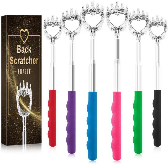 Main image of 6 Pack Back Scratcher, Fathers Day Dad Gifts, Stocking Stuffers for Adults Women Men, Easter Basket Stuffers, White Elephant Gifts, Prizes for Adult, Birthday Gift for Mom Dad Wife Husband