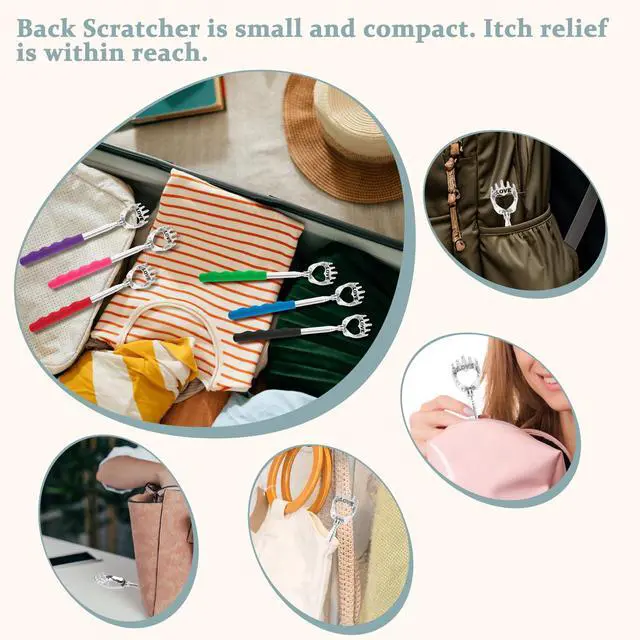 Alt view image 5 of 7 - 6 Pack Back Scratcher, Fathers Day Dad Gifts, Stocking Stuffers for Adults Women Men, Easter Basket Stuffers, White Elephant Gifts, Prizes for Adult, Birthday Gift for Mom Dad Wife Husband