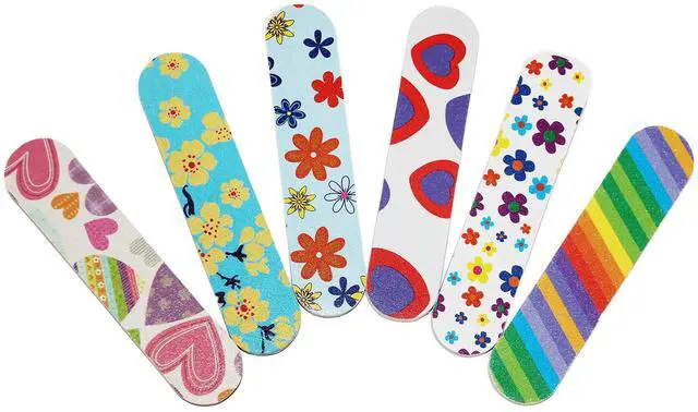 Main image of (1 Dozen) Colorful Girly Mini Emery Board Nail Files