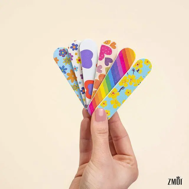Alt view image 2 of 6 - (1 Dozen) Colorful Girly Mini Emery Board Nail Files