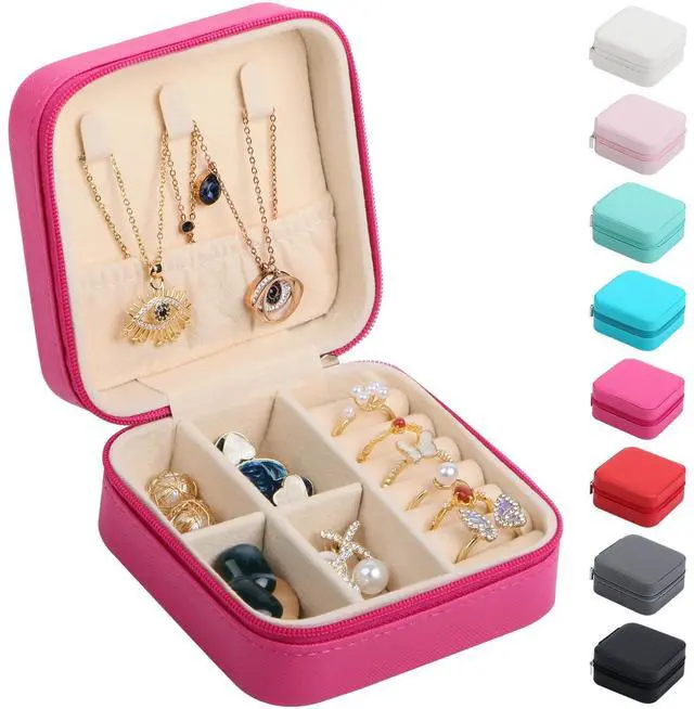 Main image of Small Travel Jewelry Case Organizer,Mini Travel Essentials for Women,Bridesmaid Gifts Birthday Gifts for Women,Small Jewelry Box for Girls 8-12