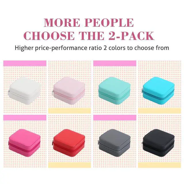 Alt view image 4 of 7 - Small Travel Jewelry Case Organizer,Mini Travel Essentials for Women,Bridesmaid Gifts Birthday Gifts for Women,Small Jewelry Box for Girls 8-12