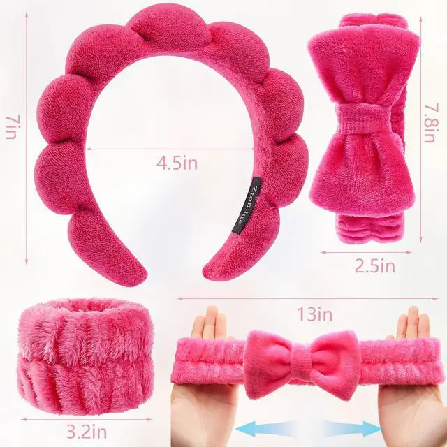 Alt view image 2 of 6 - Headbands for Women - Spa Headband and Wristband Set - Headband for Washing Face,Facial Mask,Makeup and Skin Care,Gifts for Women and Teen Girl Gifts Trendy Stuff