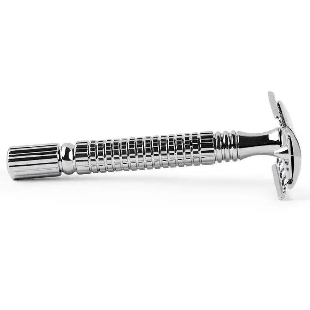 Alt view image 3 of 7 - Men or Women Short Handle Classic Double Edge Lighter Travel Safety Shaving Razor, 1 Pc