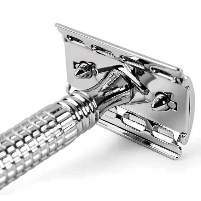 Alt view image 5 of 7 - Men or Women Short Handle Classic Double Edge Lighter Travel Safety Shaving Razor, 1 Pc