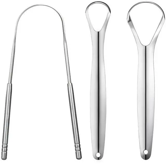 Main image of 3 PCS Metal Tongue Scraper, Tongue Scrapers for Adults, Stainless Steel Tounge Scrappers, Tounge Scraper, Portable Tongue Scrappers