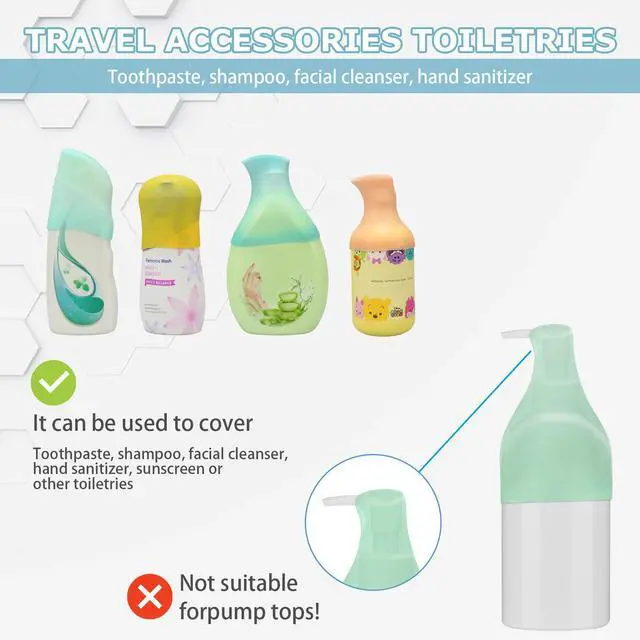 Alt view image 3 of 7 - 10 Pack Silicone Bottle Covers Travel Essentials for Women Men, Beach Vacation Essentials, Travel Size Toiletries Accessories, Cruise Ship Essentials 2025, Must Haves, Leak Proofing