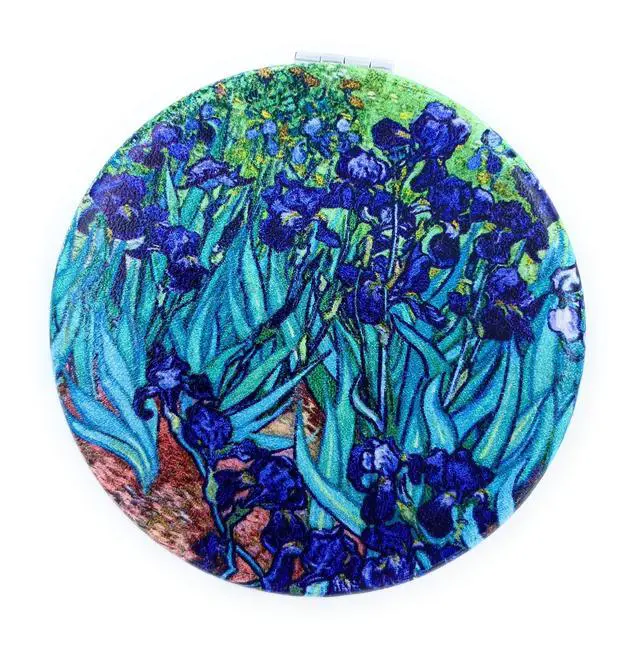 Alt view image 3 of 6 - Pocket Mirror for Women Small Travel Mirror Magnifying Van Gogh Irises Flower Purse Mirror Compact Unique Gift for Artistic Mom