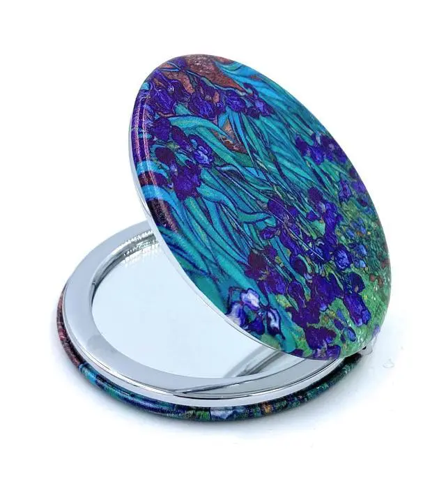 Alt view image 4 of 6 - Pocket Mirror for Women Small Travel Mirror Magnifying Van Gogh Irises Flower Purse Mirror Compact Unique Gift for Artistic Mom
