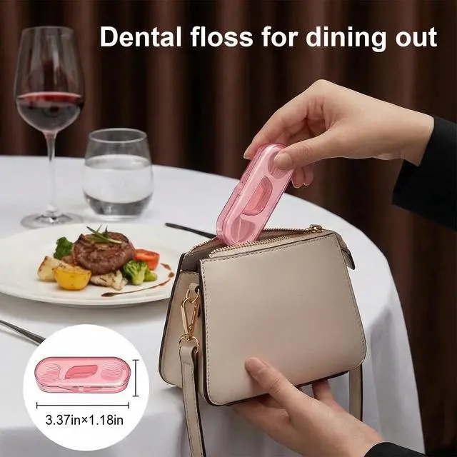 Alt view image 2 of 7 - Travel Dental Floss Case, Portable Flossers Picks 12 Packs