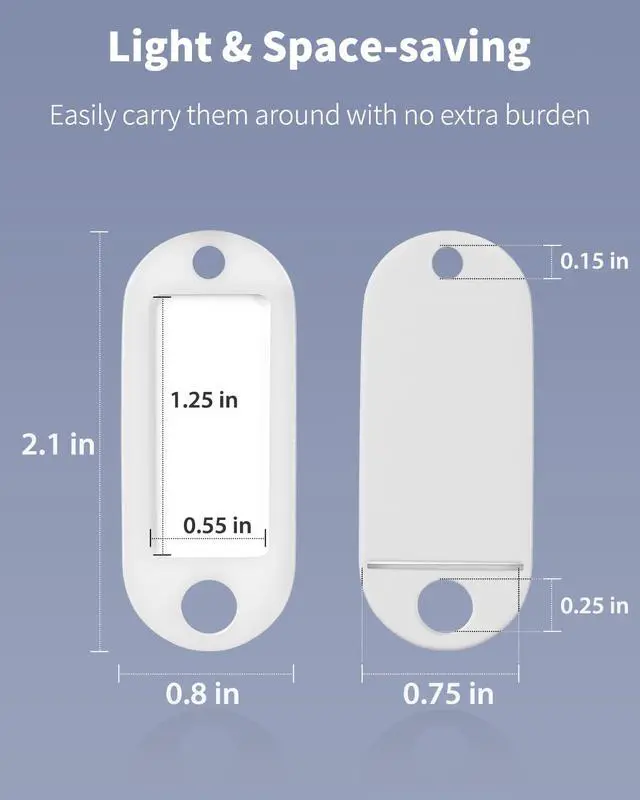 Alt view image 4 of 6 - 10 Pieces Key Tags 2 Inch Soft Plastic Key Chain Tags with Blank Paper Labels Clear Windows Protective Films and Split Rings Flexible Item Identifiers, White