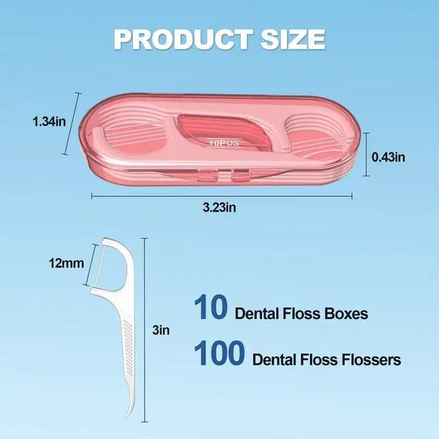 Alt view image 2 of 7 - 10 Pack Flosser Dispenser Dental Floss Case, Mini Floss Picks, Professional Toothpicks with Travel Case, Travel Purse Essentials for Teeth Cleaning, Portable and Hygienic