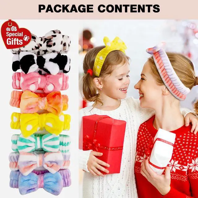 Alt view image 3 of 7 - 8pcs Spa Headband, Christmas Stocking Stuffers for Teen Girls Women
