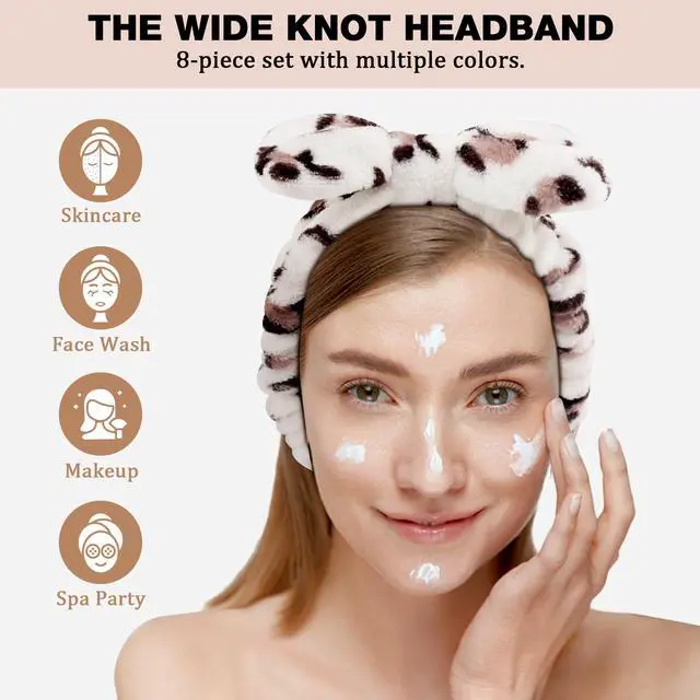 Alt view image 6 of 7 - 8pcs Spa Headband, Christmas Stocking Stuffers for Teen Girls Women