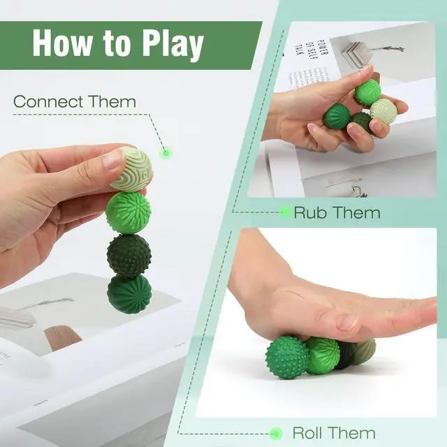 Alt view image 3 of 6 - Silicone Magnetic Balls Fidgets Toys for Adults Teens 4PCS