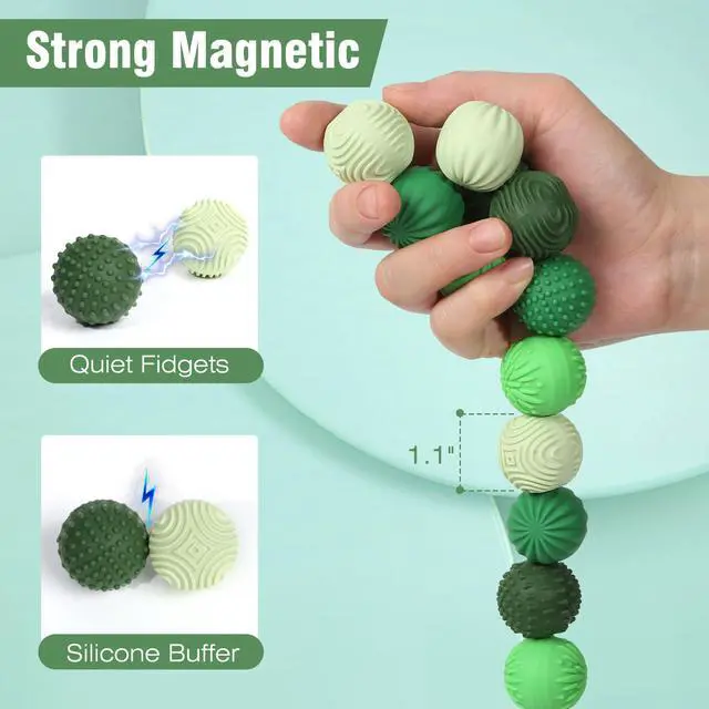 Alt view image 4 of 6 - Silicone Magnetic Balls Fidgets Toys for Adults Teens 4PCS