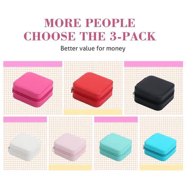 Alt view image 4 of 7 - Small Travel Jewelry Case Organizer,Mini Travel Essentials for Women,Bridesmaid Gifts Birthday Gifts for Women,Small Jewelry Box for Girls 8-12