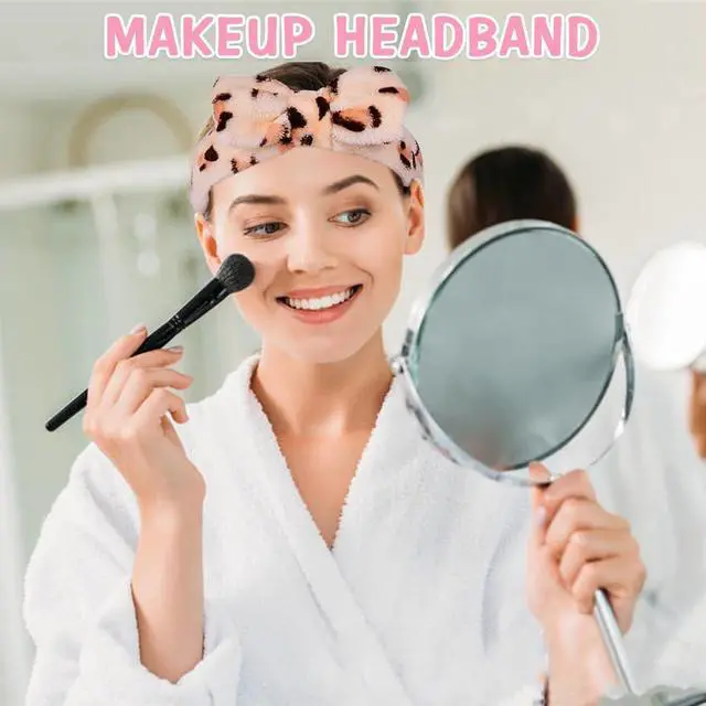 Alt view image 3 of 7 - 8 Pcs Spa Headband for Women Facial Makeup Headband Face Wash Coral Fleece