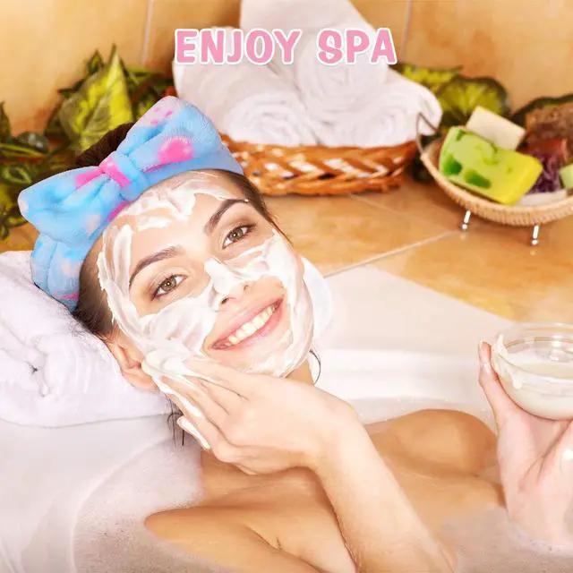 Alt view image 4 of 7 - 8 Pcs Spa Headband for Women Facial Makeup Headband Face Wash Coral Fleece