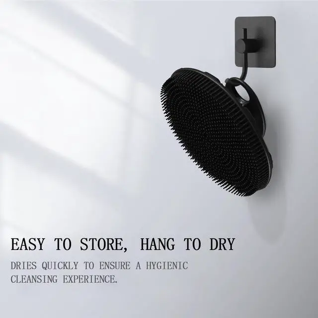 Alt view image 5 of 7 - Food-Grade Soft Silicone Body Scrubber Shower Brush, Black