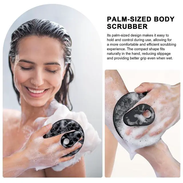 Alt view image 3 of 7 - Hygienic Body Cleansing Scrubber with Exfoliating Net Sponge Case,Pack of 2