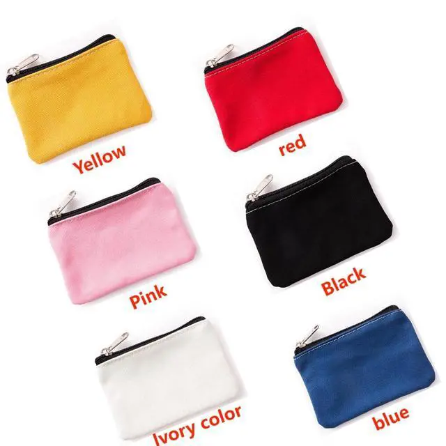 Alt view image 3 of 6 - 6 Pack Canvas Coin Purse 3.1x5.1in Multi Colors