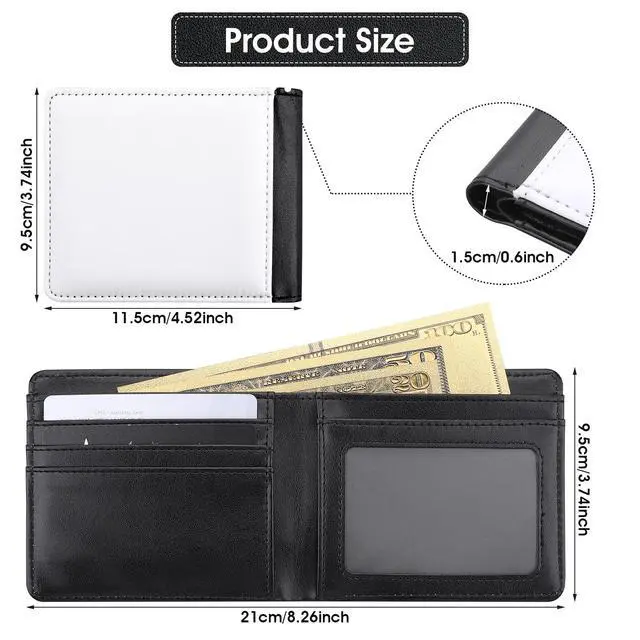 Alt view image 2 of 7 - Sublimation Wallet Blank Heat Transfer Multifunctional Wallet Graduation Gifts (1 Pcs Black Double Side)