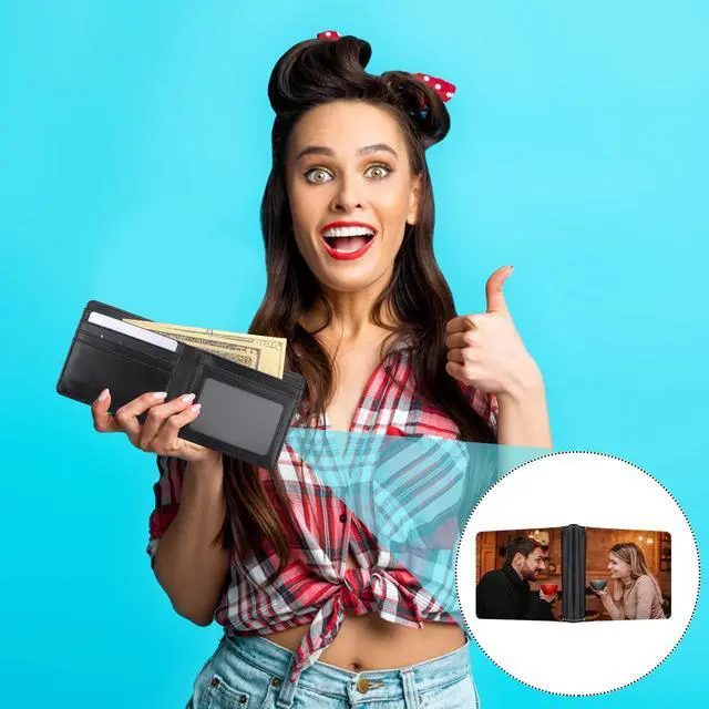 Alt view image 4 of 7 - Sublimation Wallet Blank Heat Transfer Multifunctional Wallet Graduation Gifts (1 Pcs Black Double Side)