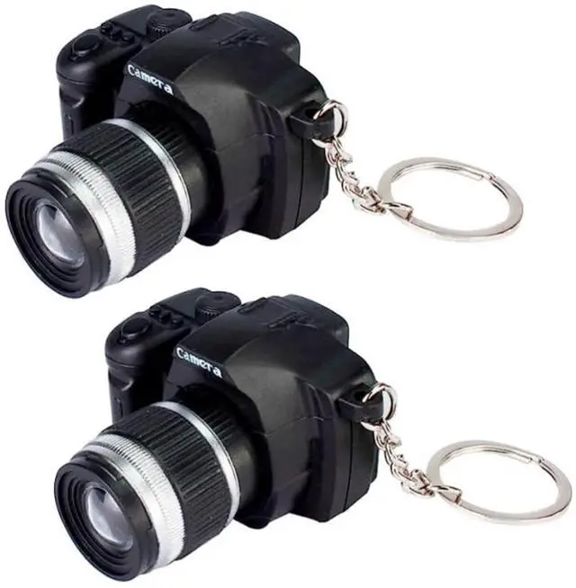Main image of 2pcs Camera Keychain with Sound, Key Ring Decor Bag Wallet Pendant, Mini Camera Design Keychain Key Chain Pendant Creative GiftCute Novelty Ring Child Toy Kids Key Chain Decorative