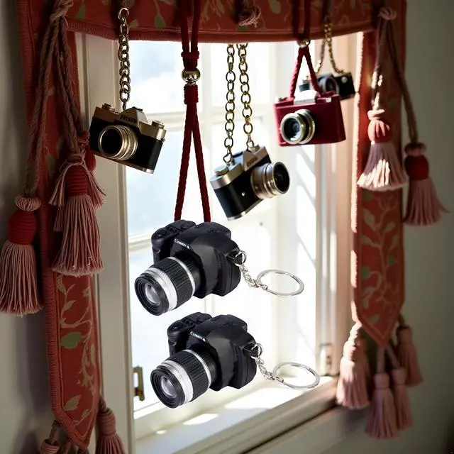 Alt view image 7 of 7 - 2pcs Camera Keychain with Sound, Key Ring Decor Bag Wallet Pendant, Mini Camera Design Keychain Key Chain Pendant Creative GiftCute Novelty Ring Child Toy Kids Key Chain Decorative