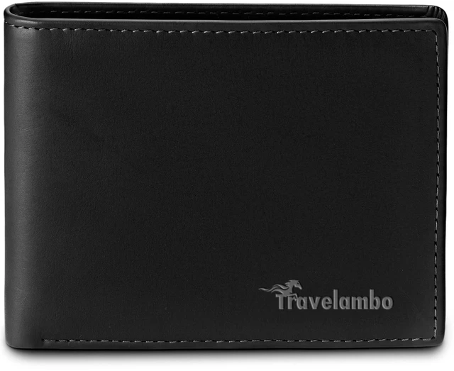 Main image of Leather Wallet for Men, Slim Minimalist RFID Credit Card Holder