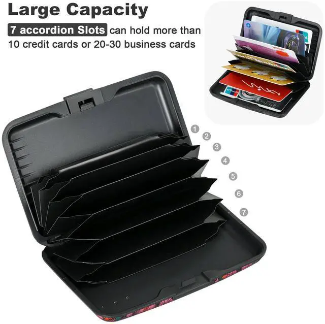 Alt view image 5 of 7 - RFID Aluminum Wallet Credit Card Protector Case Holder for Men Women