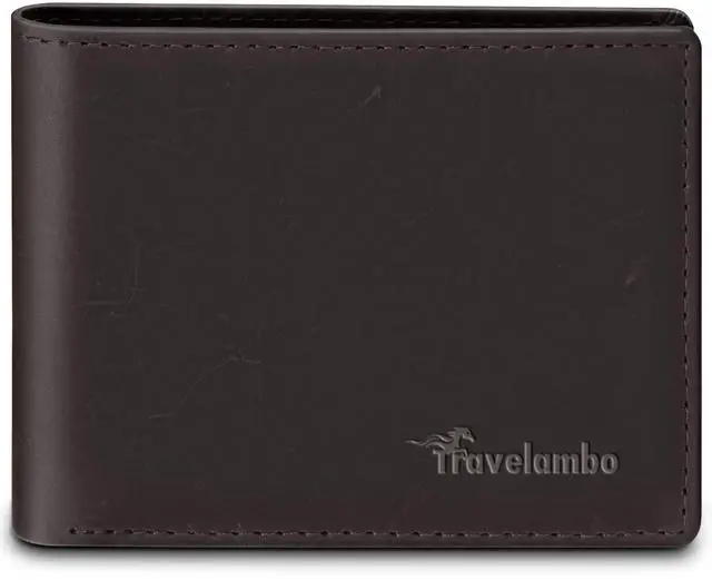 Main image of Leather Wallet for Men, Slim Minimalist RFID Credit Card Holder